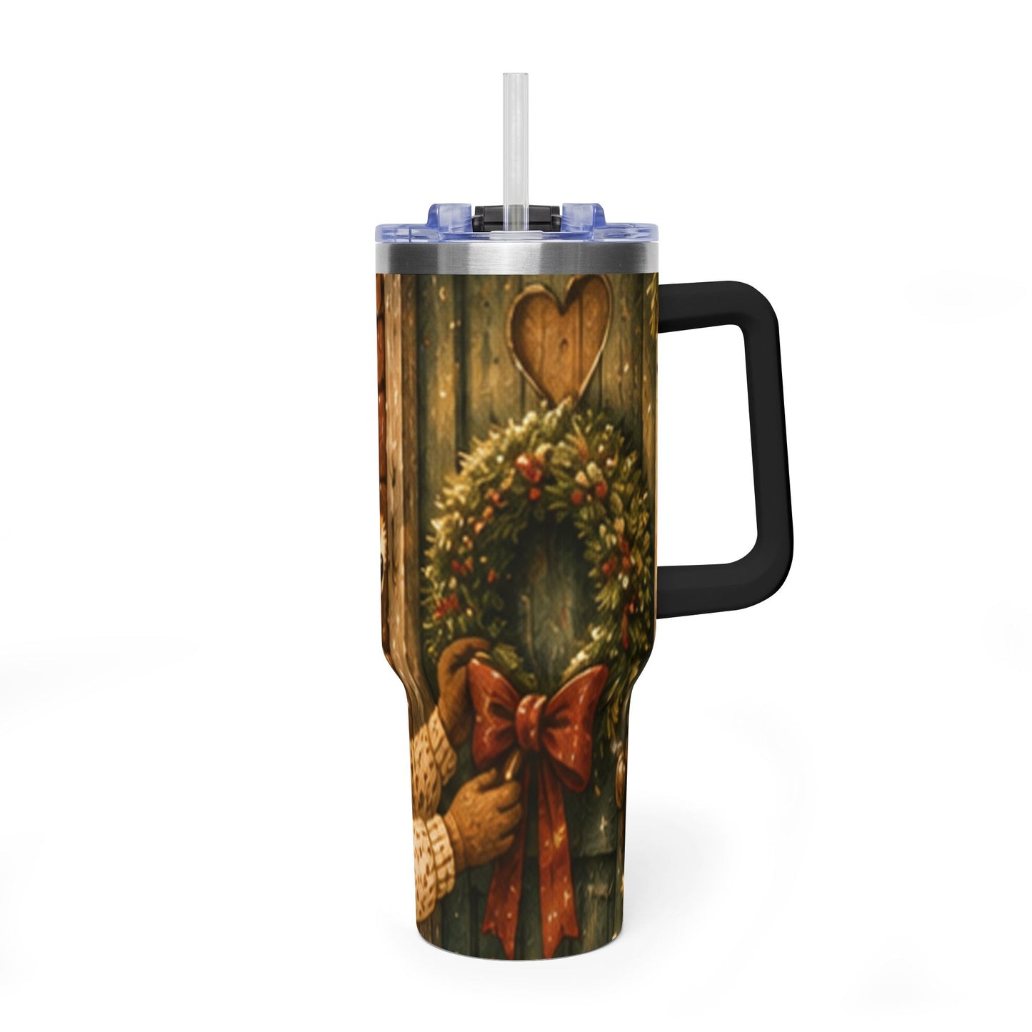 Christmas 40oz Tumbler – Insulated Welcome Home Holiday Cup | Fern's Kozy Fox Cottage