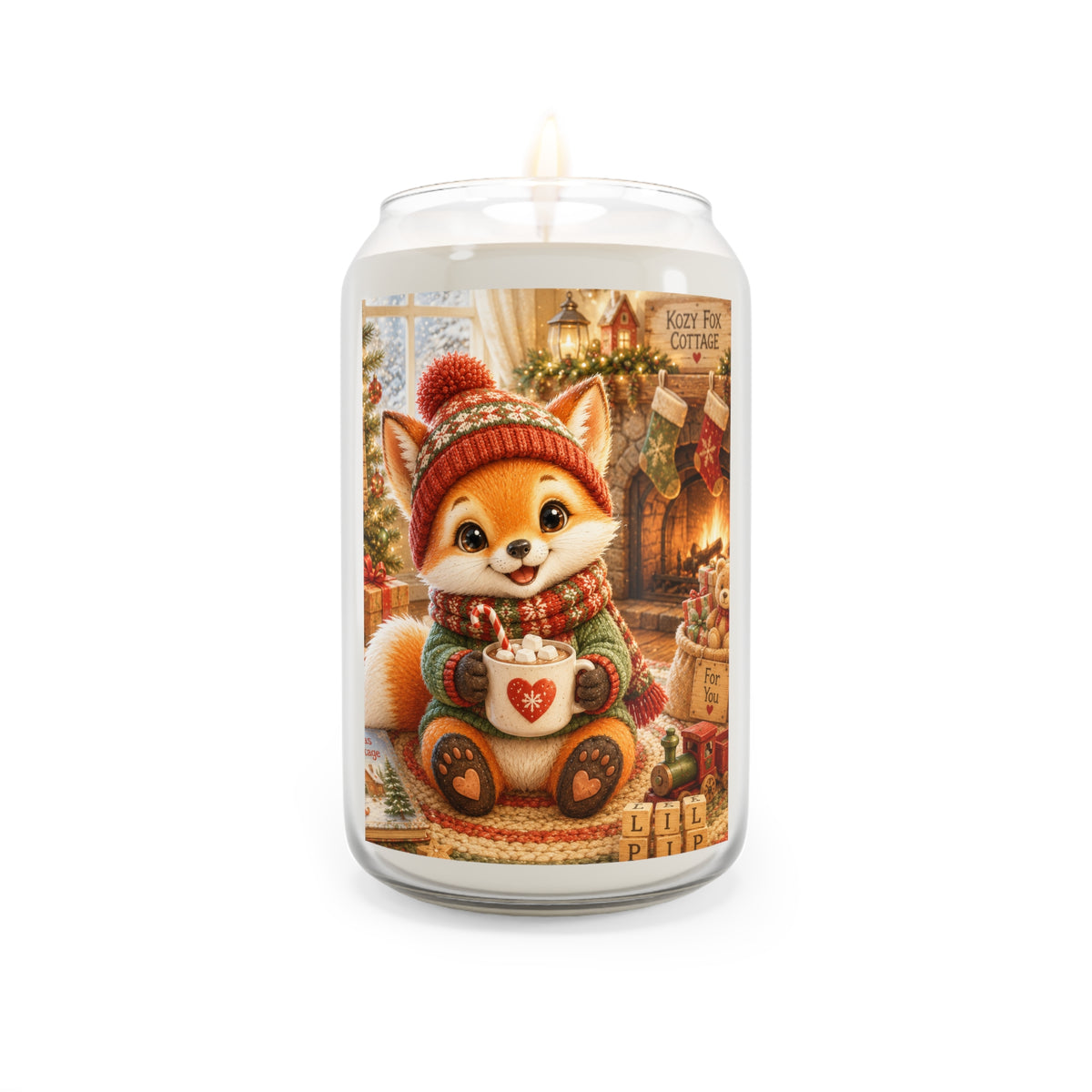 Christmas Soy Candle – Scented Holiday Candle Gift | Lil Pip's Kozy Fox Cottage