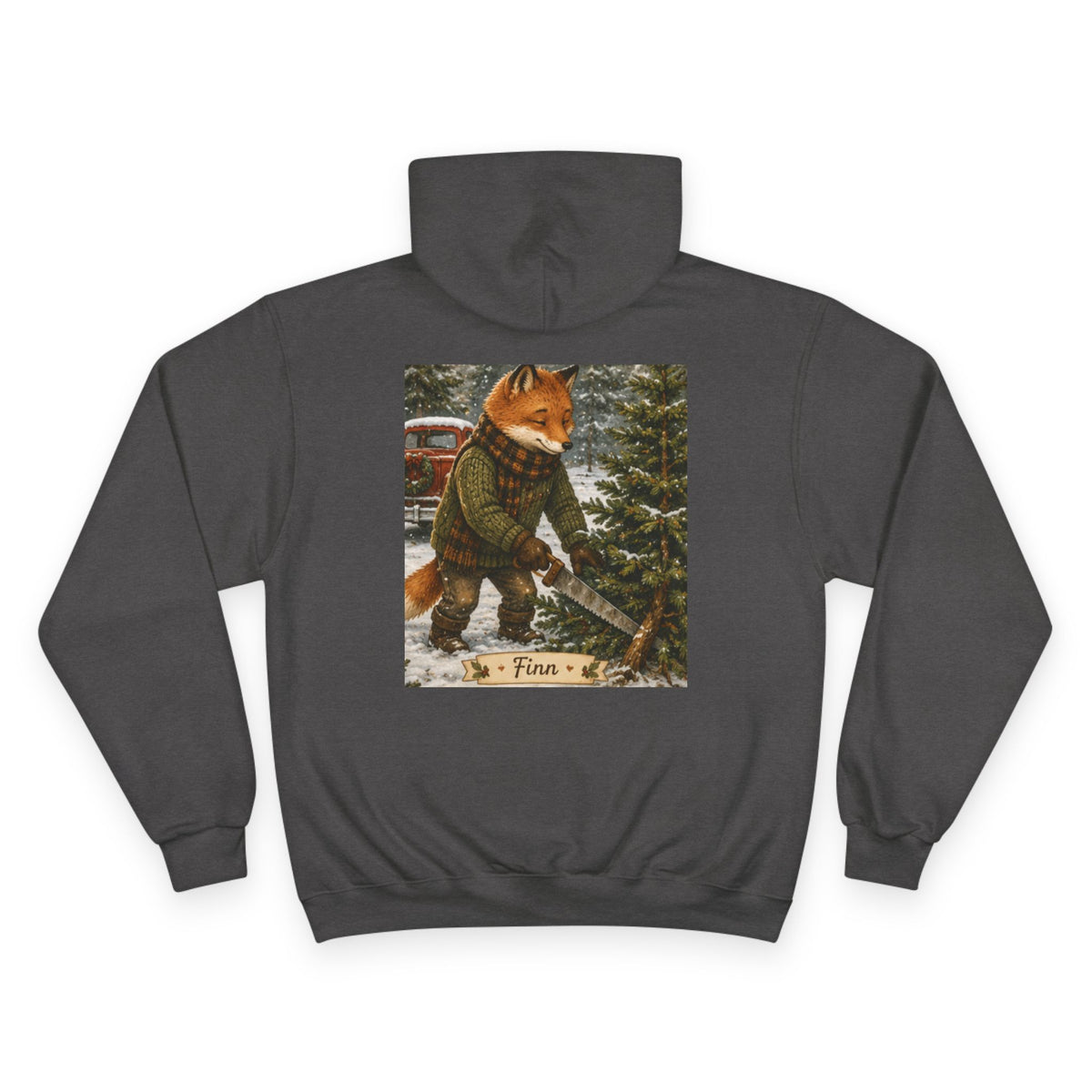 Finn’s Cozy Christmas Tree Adventure Champion Hoodie