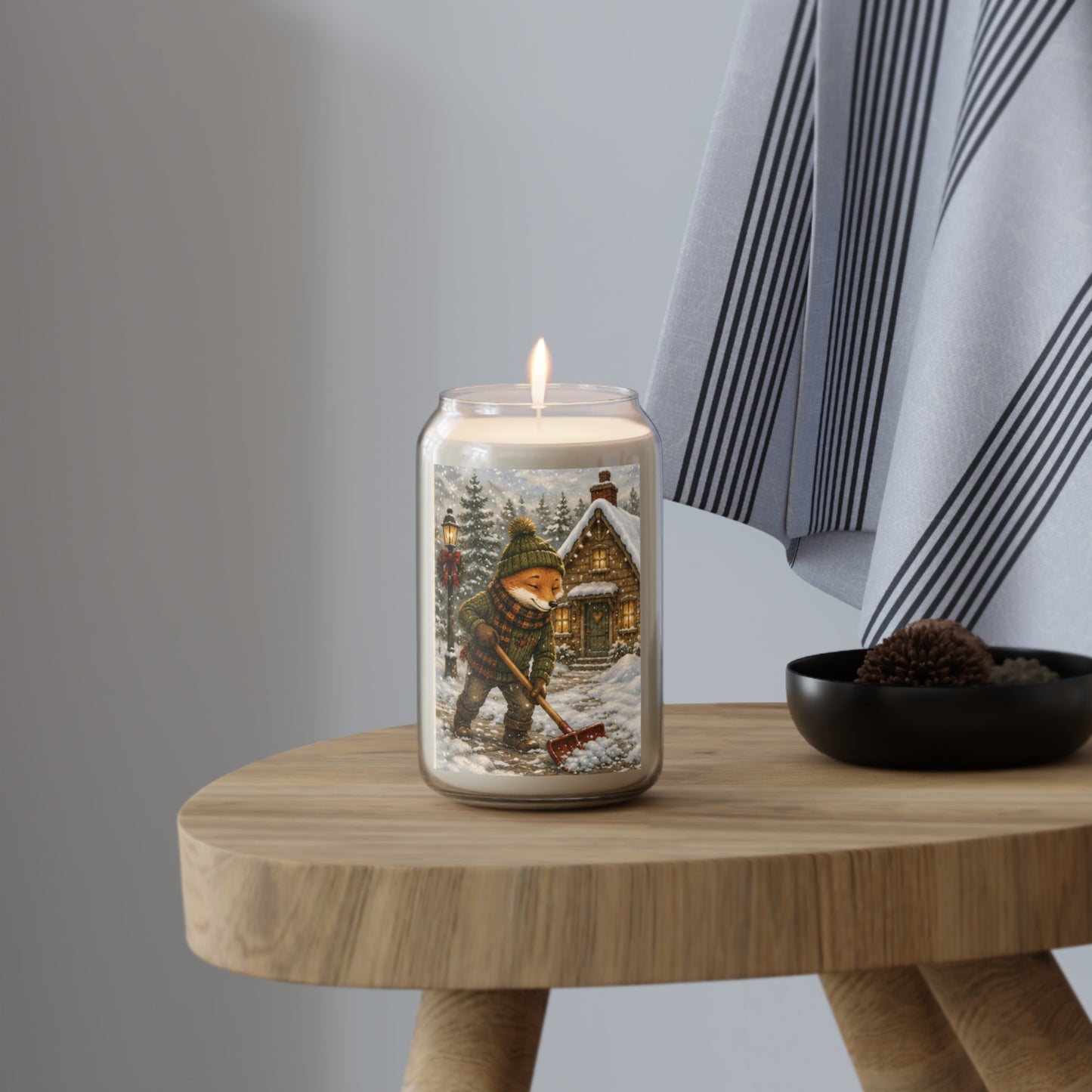 Christmas Snow Day Scented Soy Candle – Cozy Holiday Candle | Finn's Kozy Fox Cottage