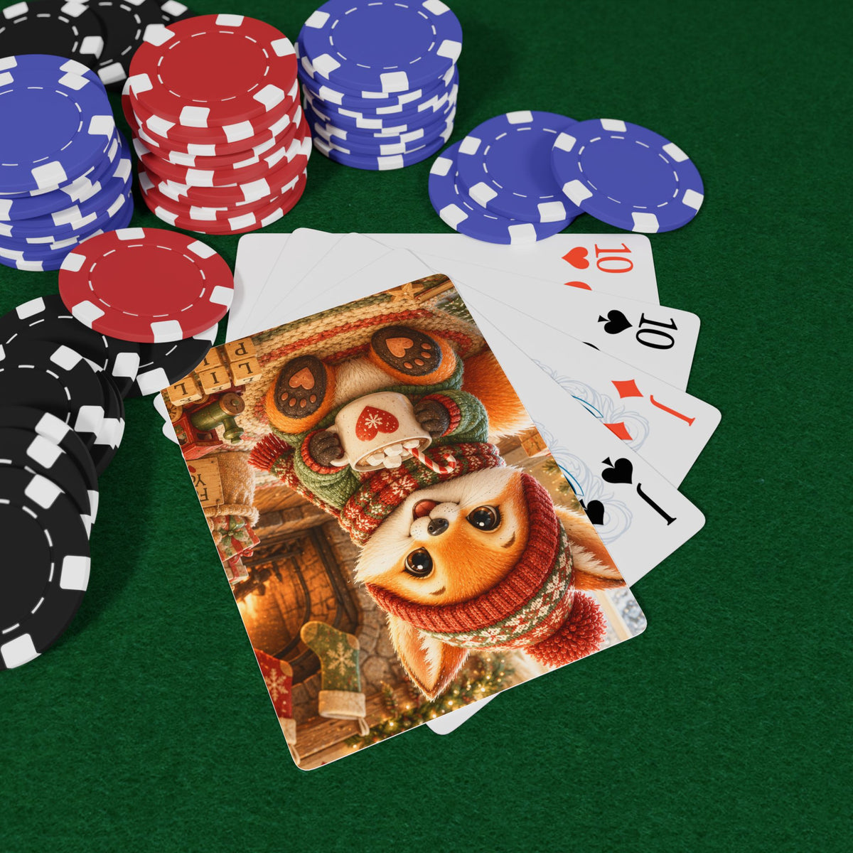 Christmas Playing Cards – Festive Holiday Card Game | Lil Pip's Kozy Fox Cottage