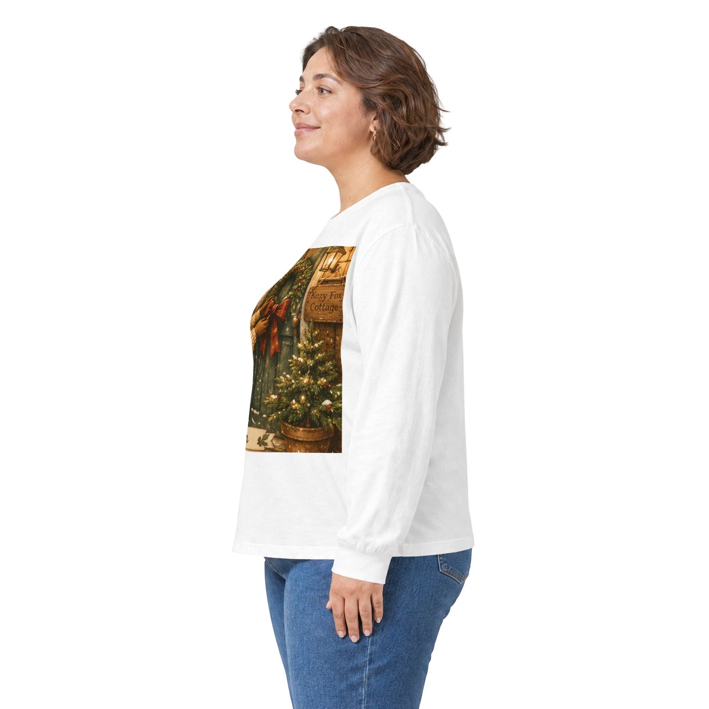 Fern’s Cozy Christmas Wreath Welcome Long Sleeve T-Shirt