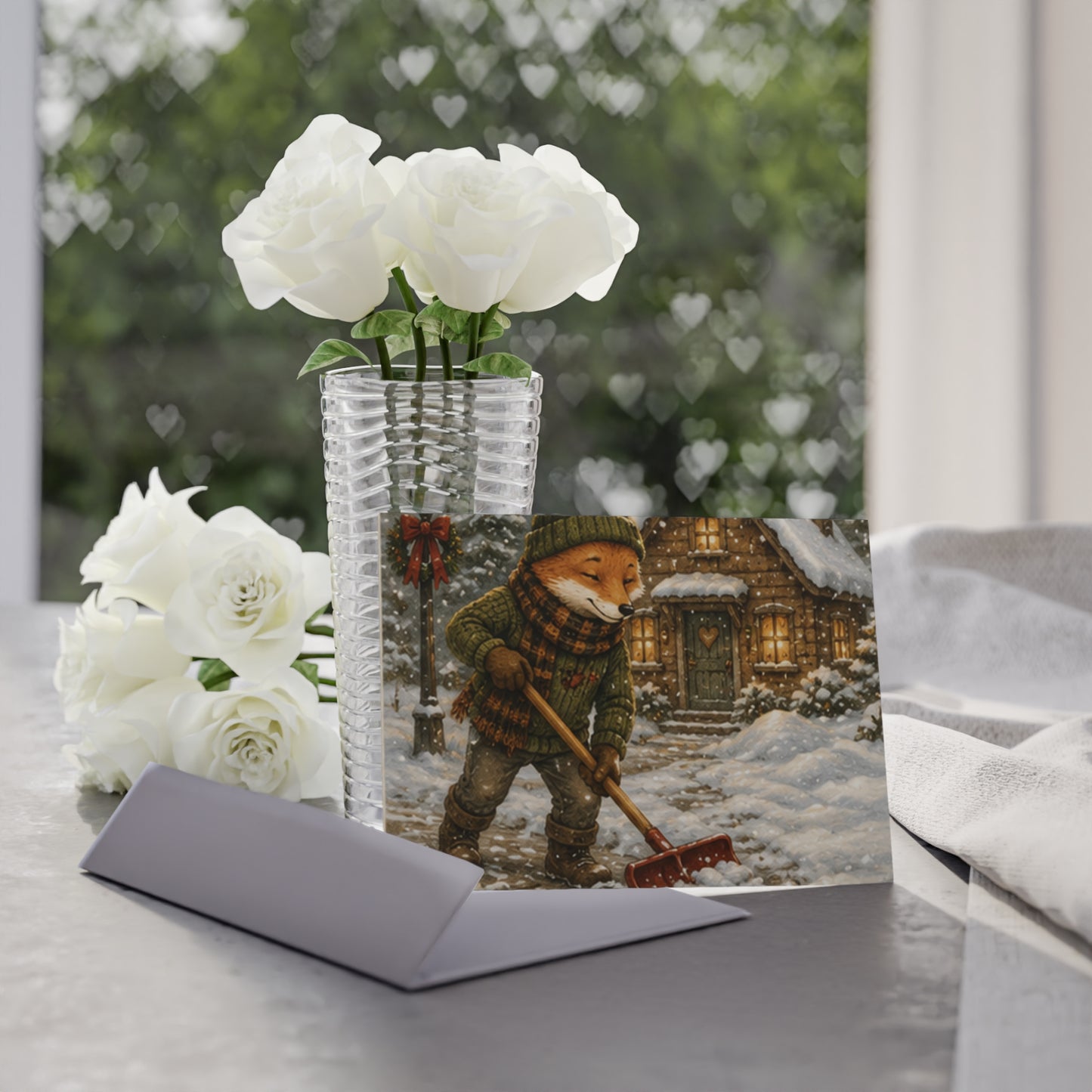 Finn’s Cozy Christmas Snow Day Holiday Card – Family Back