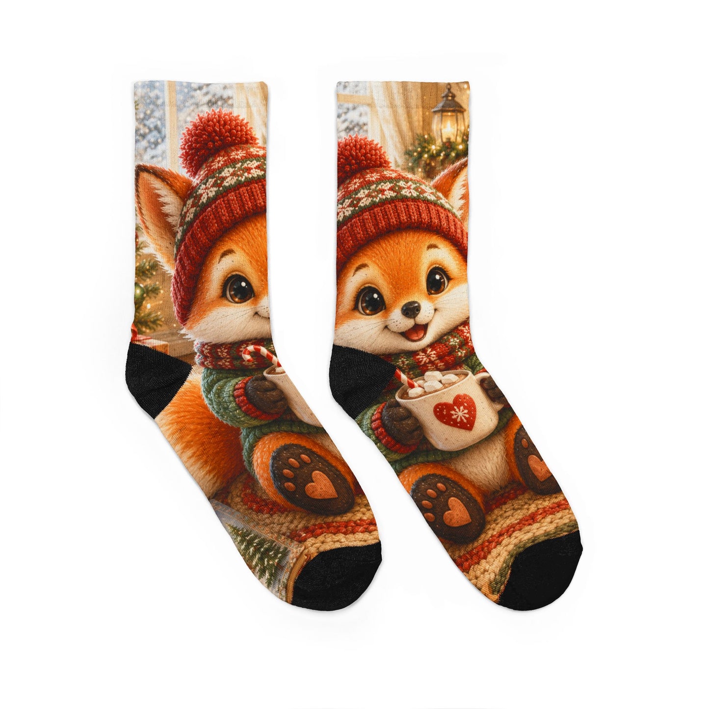Christmas Crew Socks – Festive Holiday Socks Gift | Lil Pip's Kozy Fox Cottage