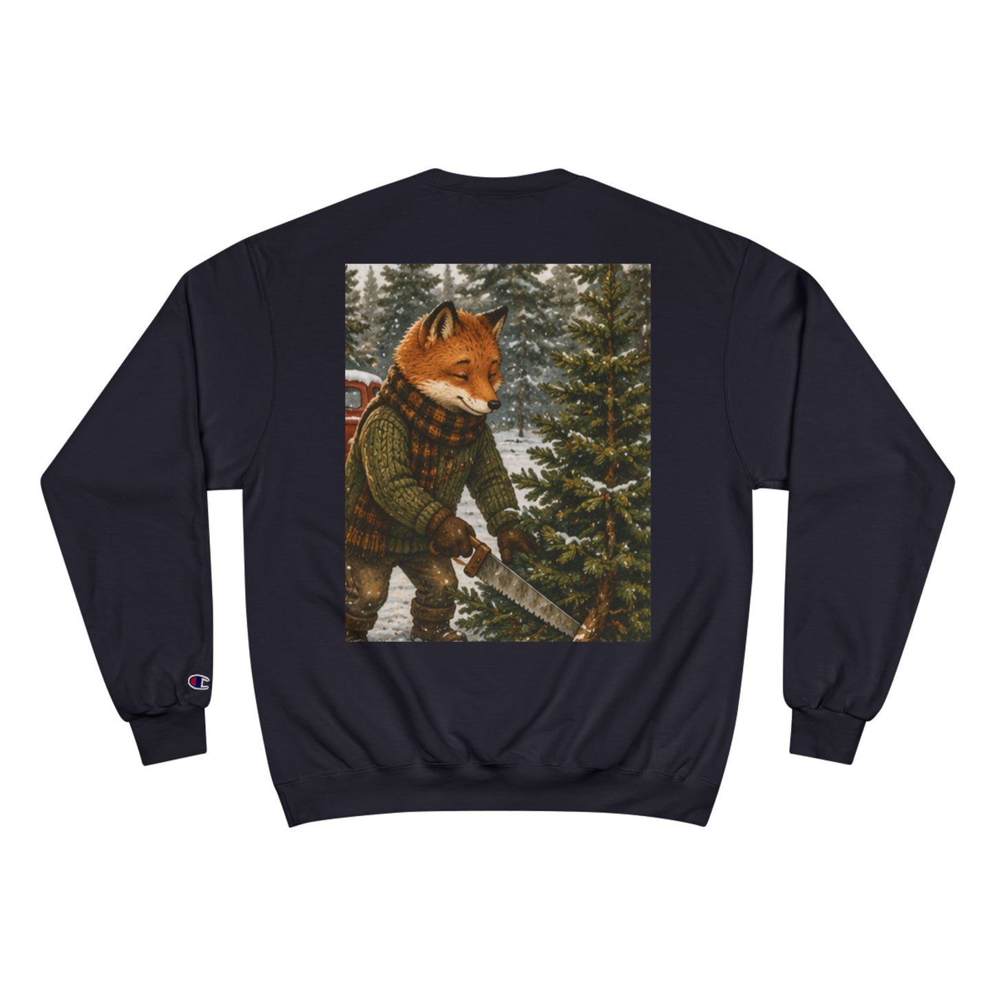 Finn’s Cozy Christmas Tree Adventure Champion Sweatshirt