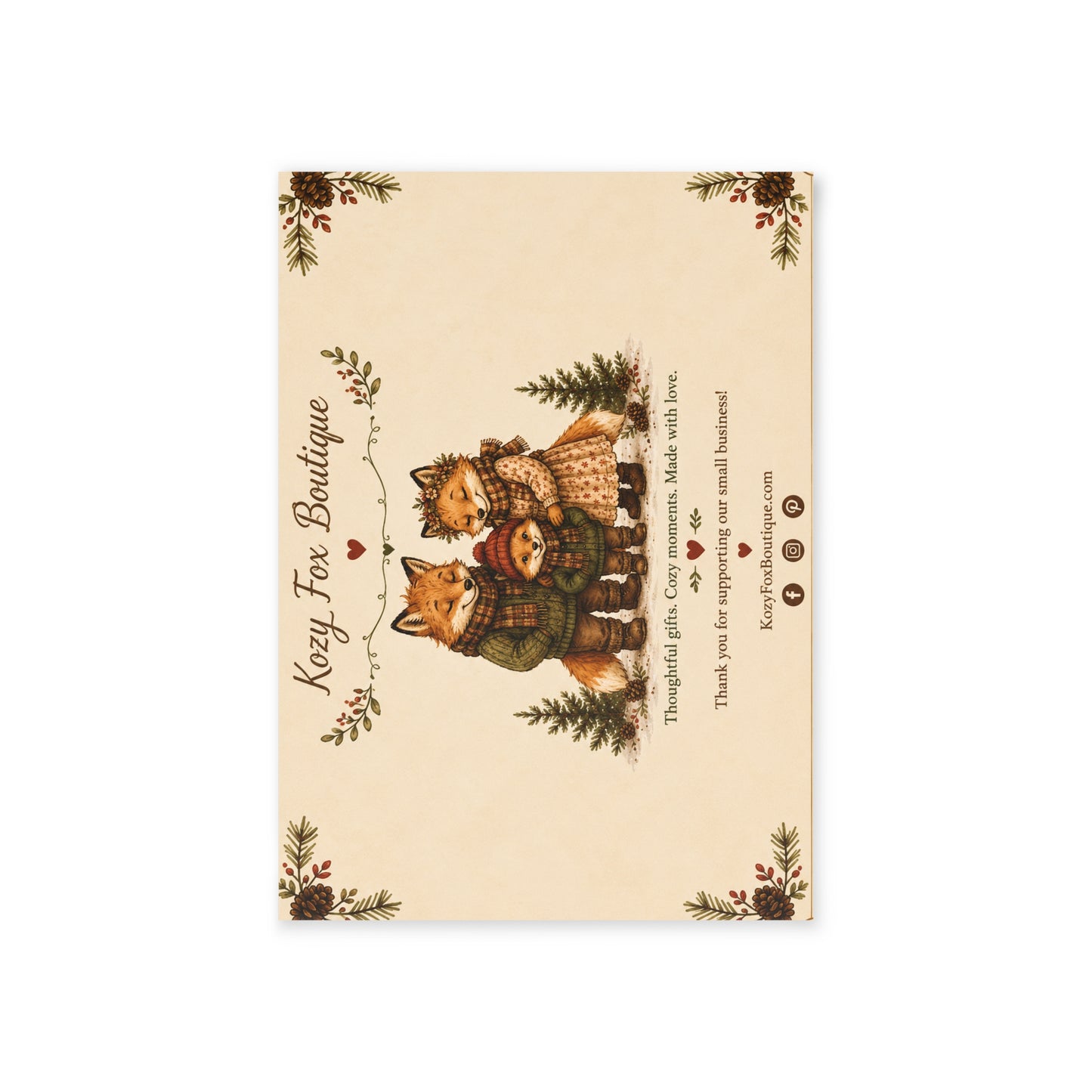 Finn’s Cozy Christmas Snow Day Holiday Card – Family Back