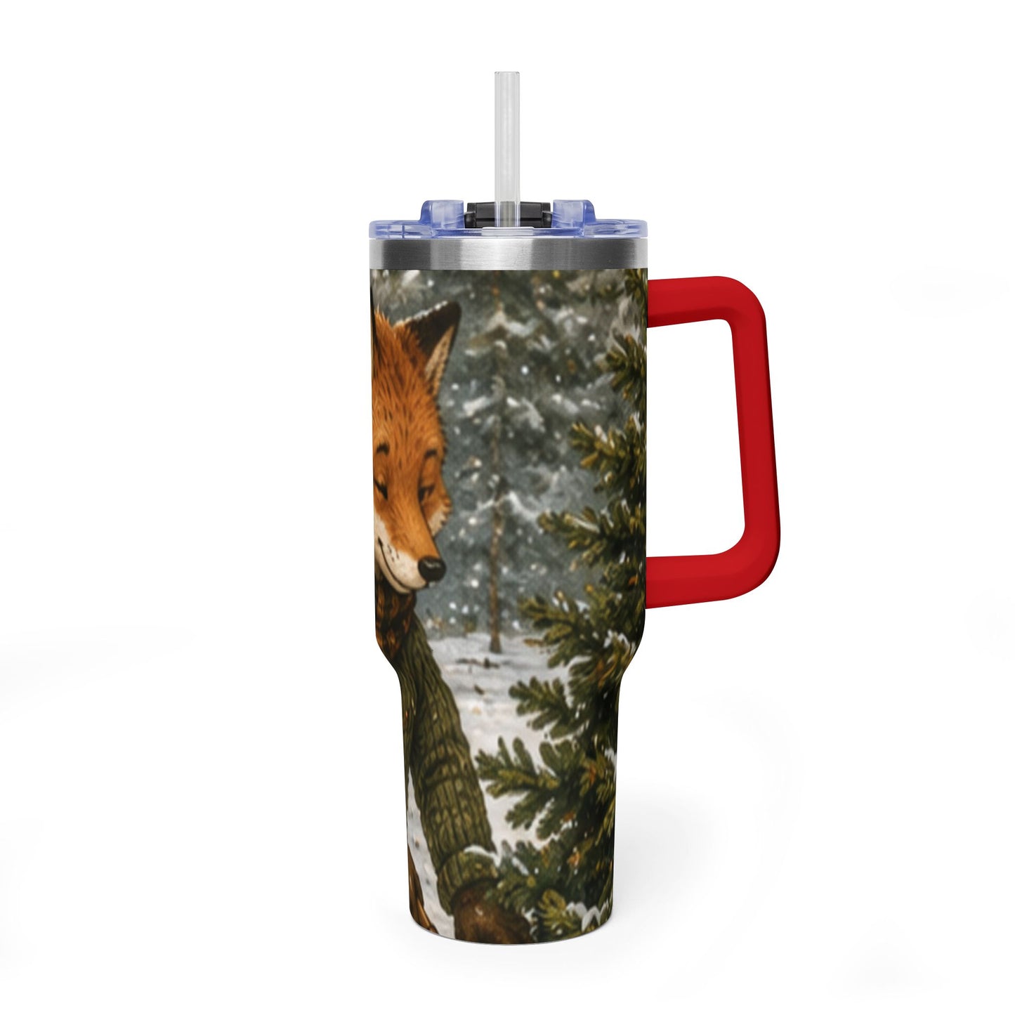 Christmas 40oz Tumbler – Insulated Holiday Travel Cup | Finn's Kozy Fox Cottage