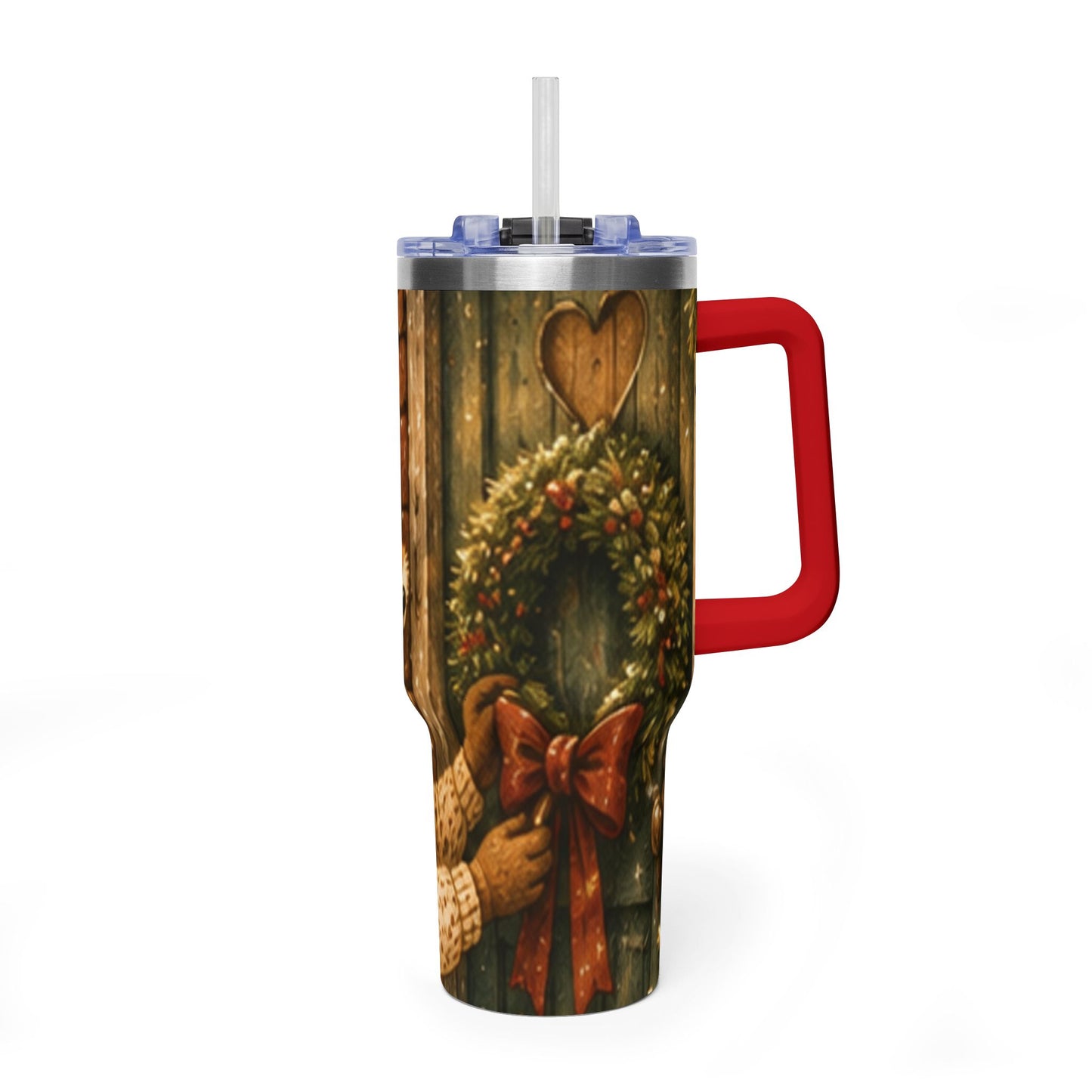 Christmas 40oz Tumbler – Insulated Welcome Home Holiday Cup | Fern's Kozy Fox Cottage