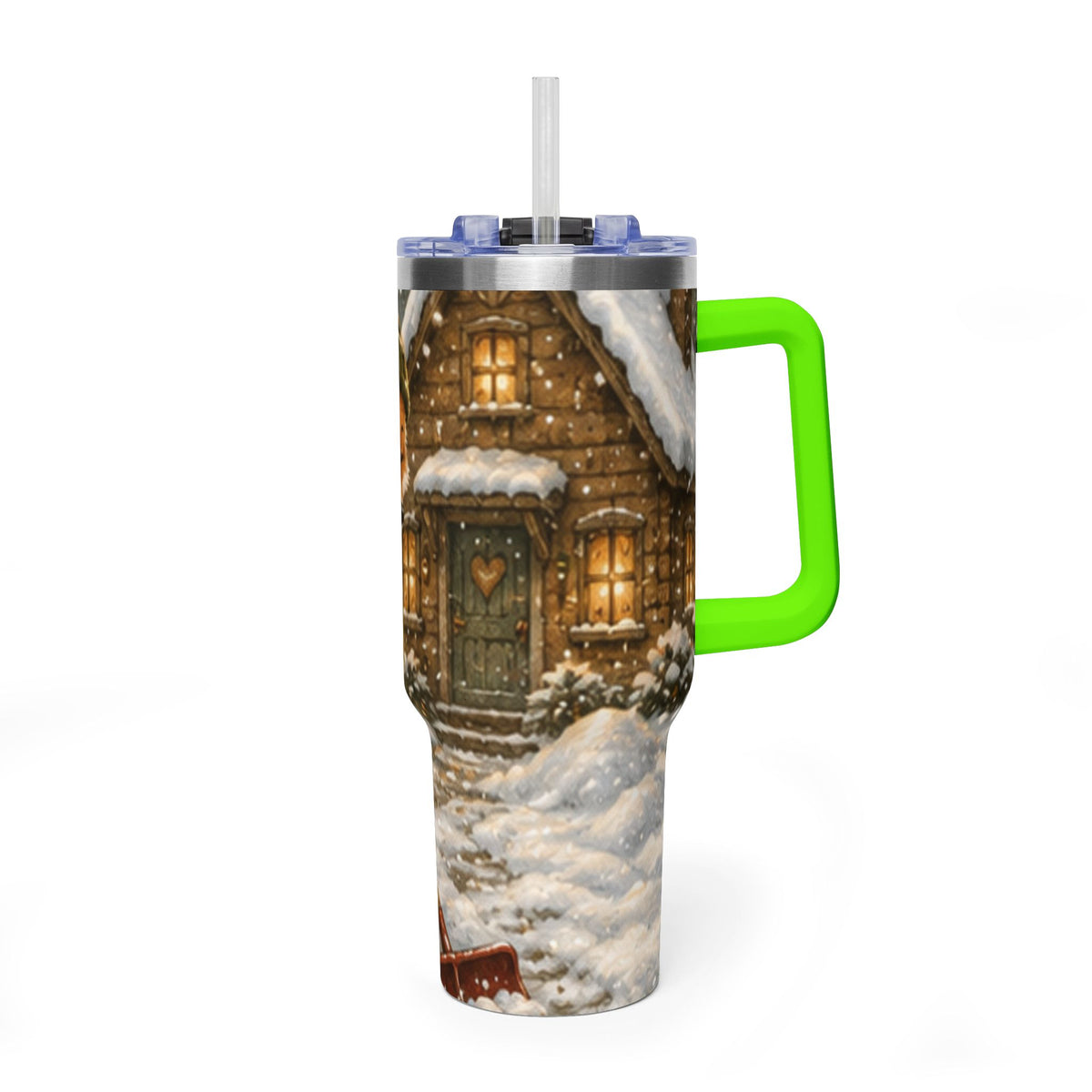 40oz Vacuum Thermal Tumbler – Insulated Travel Cup, Christmas Gift | Kozy Fox Cottage
