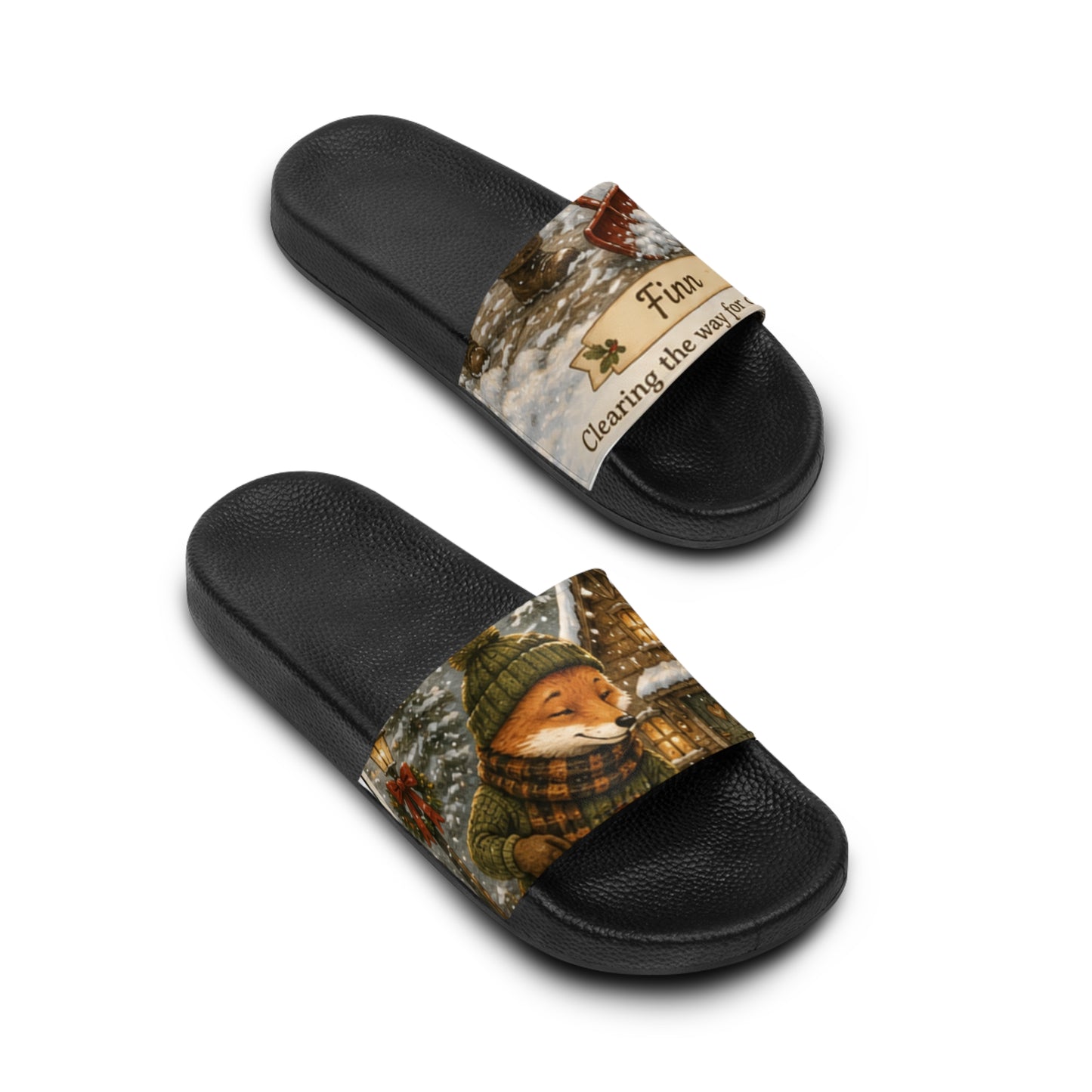 Finn’s Cozy Christmas Adventure Slide Sandals