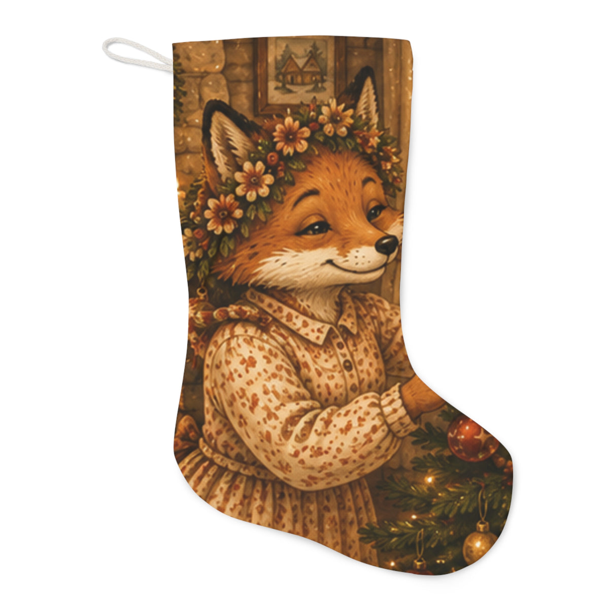 Fern’s Cozy Christmas Reversible Stocking – Fern & Tree