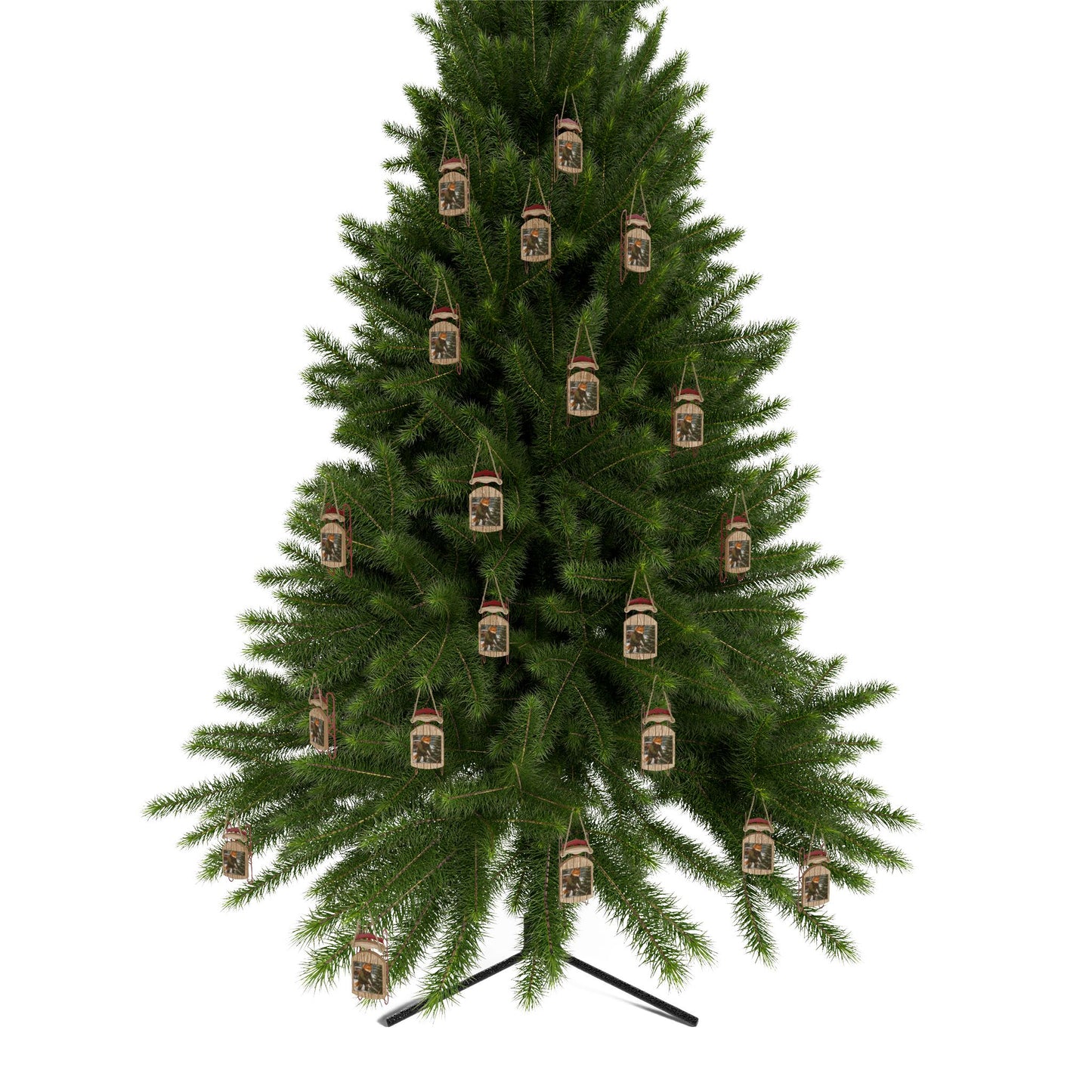 Finn’s Cozy Christmas Tree Adventure Sled Ornament
