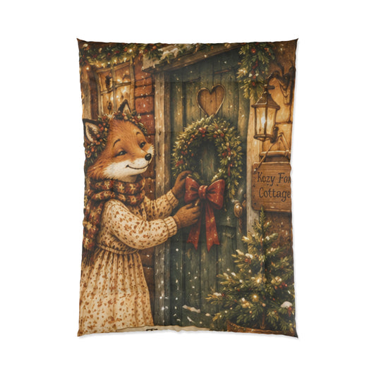 Christmas Comforter – Cozy Welcome Home Holiday Bedding | Fern's Kozy Fox Cottage