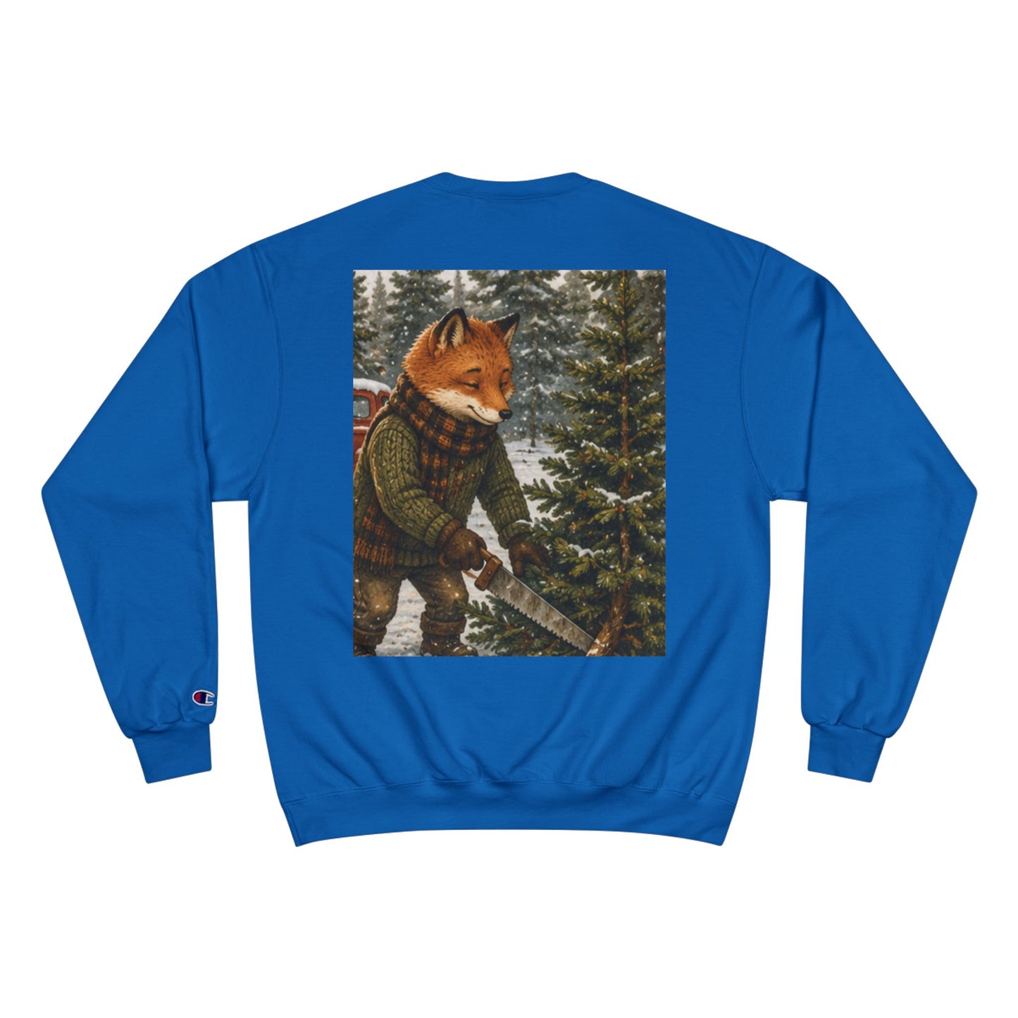 Finn’s Cozy Christmas Tree Adventure Champion Sweatshirt