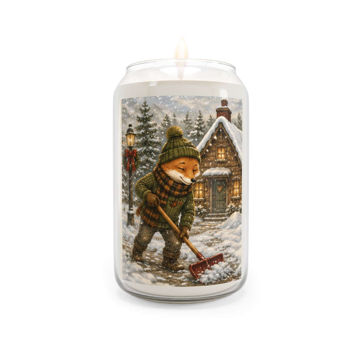 Christmas Snow Day Scented Soy Candle – Cozy Holiday Candle | Finn's Kozy Fox Cottage