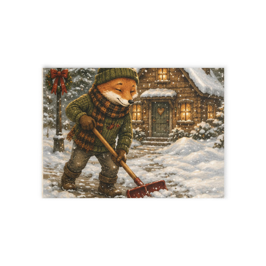 Finn’s Cozy Christmas Snow Day Holiday Card – Family Back