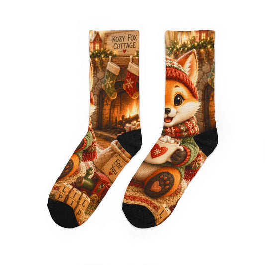 Christmas Crew Socks – Festive Holiday Socks Gift | Lil Pip's Kozy Fox Cottage