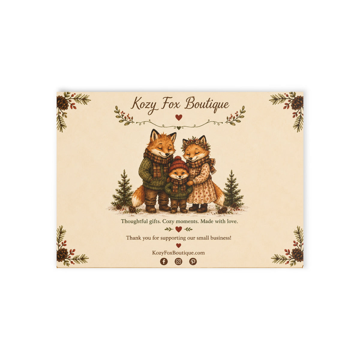 Finn’s Cozy Christmas Snow Day Holiday Card – Family Back