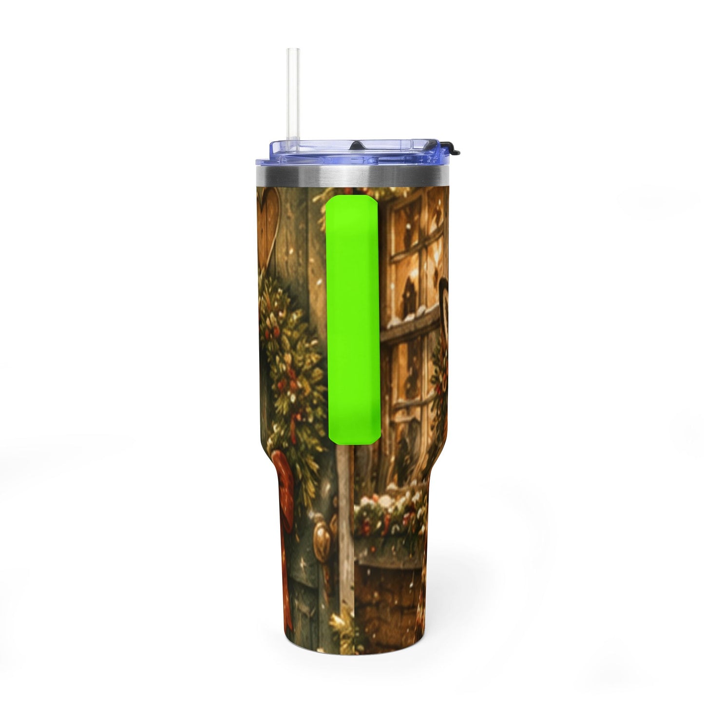 Christmas 40oz Tumbler – Insulated Welcome Home Holiday Cup | Fern's Kozy Fox Cottage